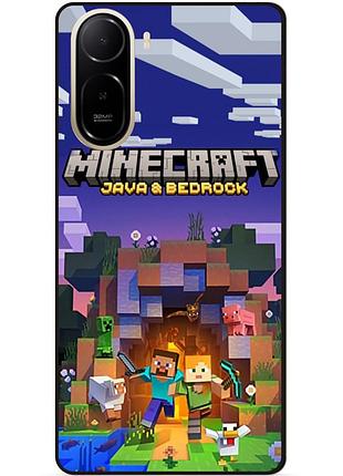 Силиконовый бампер чехол для xiaomi poco c81 pro с картинкой майнкрафт minecraft