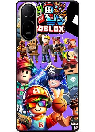 Силиконовый чехол бампер для xiaomi poco c81 pro с рисунком роблокс roblox