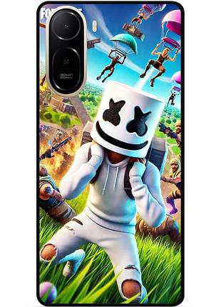 Силиконовый чехол бампер для xiaomi poco c81 pro с рисунком фортнайт fortnite