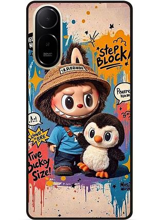 Бампер силиконовый чехол для xiaomi poco c81 pro с рисунком лабубу labubu