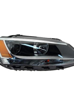 Фара передняя volkswagen jetta 2011-, usa, правая, желтая вставка, depo, 341-1129r-us2