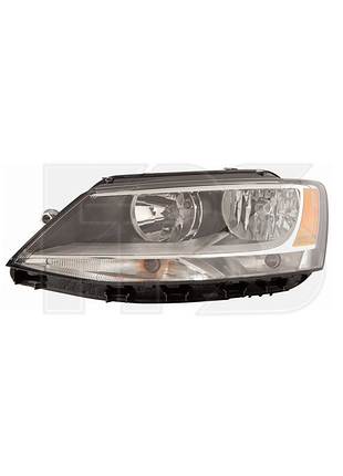 Фара передняя volkswagen jetta 2011-, usa, левая, желтая вставка, depo, 341-1129l-us2