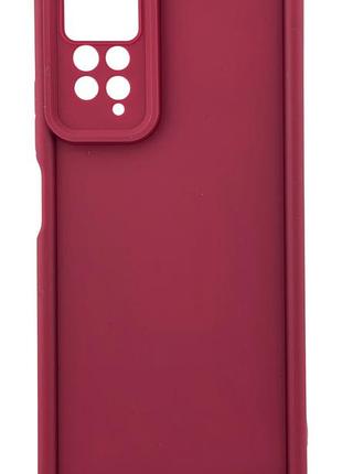 Чехол shock case для телефона xiaomi redmi note 12 pro 4g бампер силиконовый бордовый