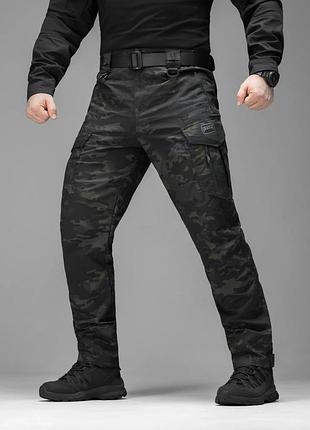 Брюки карго тактичні bezet onyx чорний мультикам
