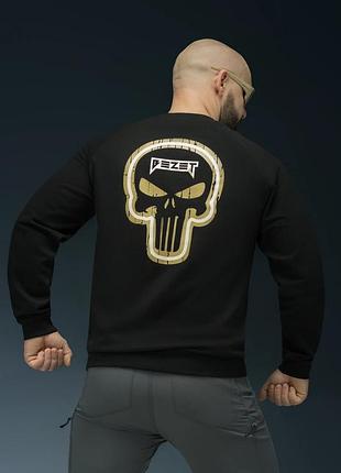 Кофта світшот bezet skull unit чорний