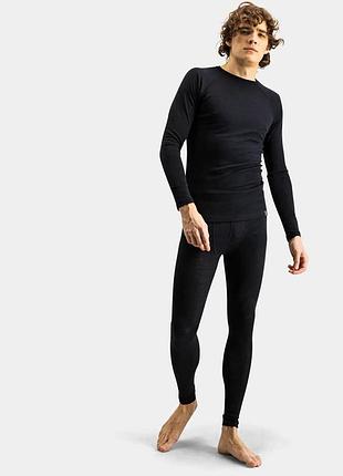 Термокофта merino men undershirt black 100% wool l