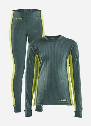 Комплект дитячої термобілизни craft core dry baselayer set point/scream 122/128