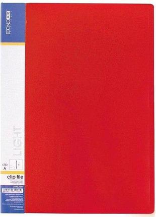 Папка- швидкозшивач а4 пластиковий сlip a червоний, 31207-03 economix