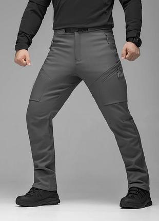 Штаны карго тактические softshell bezet techwear серый