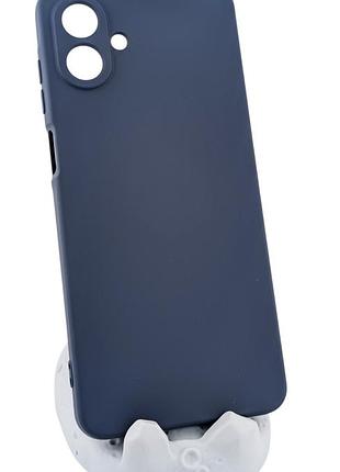 Чохол silicone case для samsung galaxy a07 / a075 бампер із мікрофіброю синій