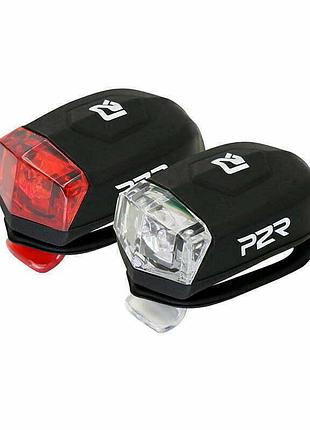 Комплект света для велосипеда p2r freyo черный