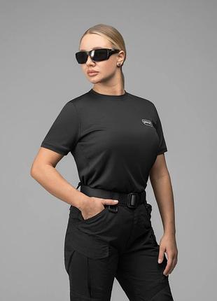 Футболка швидкосохнуча тактична жіноча bezet basic чорний