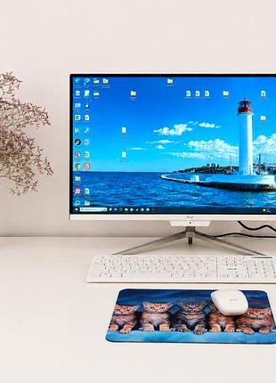 Моноблок 27" all-in-one pc intel core i5-8400 16 гб ssd 1 тб windows 11 pro + клавиатура и мышь