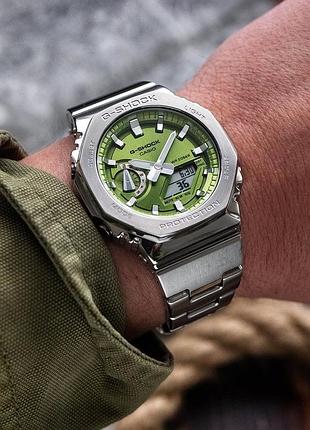Чоловічий наручний годинник casio gm-2110 green / на подарунок