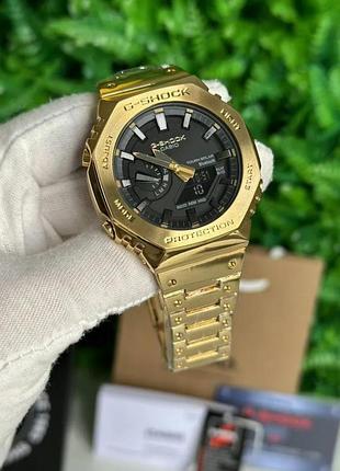 Мужские часы casio gm-b2100 full metal gold / на подарок
