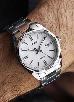 Чоловічий ретро годинник casio mtp-1302 white