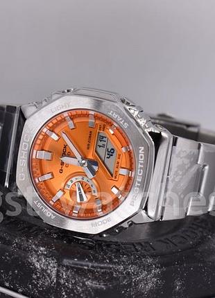 Чоловічий годинник casio gm-2110 оранжевий