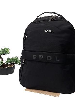 Рюкзак средний полиэстер черный арт.6042-01 black epol (китай)