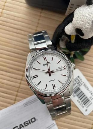 Элегантные мужские часы casio mtp-1302 white