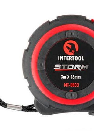 Рулетка intertool 3 м x 16 мм storm (mt-0833) 2