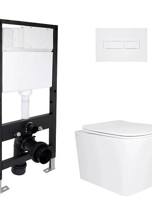 Готовое решение qtap для ванной комнаты: подвесной унитаз tern ultra quiet 525 x 345 x 360 + комплект инсталляции standard