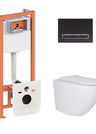 Готовое решение qtap для ванной комнаты: подвесной унитаз robin ultra quiet 520 x 365 x 365 + комплект инсталляции nest 4 в 1