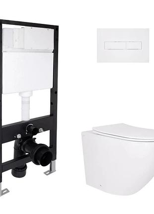 Готове рішення qtap для ванної кімнати: підвісний унітаз robin ultra quiet 520 x 365 x 365 + комплект інсталяції standard (лінійна