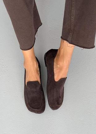 Анатомические лоферы barefoot тм nikart замшевые коричневые