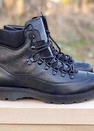 Чоловічі шкіряні чорні демісезонні черевики aldo, 42.5р. на стопу 27-27.2 см 2