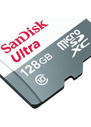 Карта памяти microsdxc sandisk ultra 128gb class 10 a1 (100mb/s) +adaptersd sdsqunr-128g-gn3ma