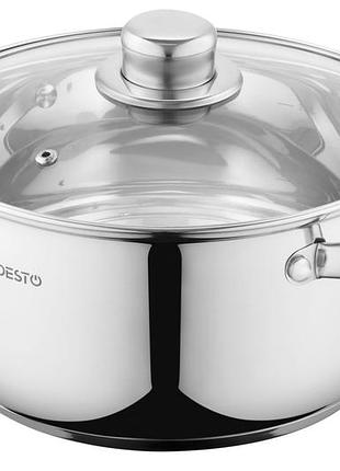 Кастрюля из серии gourmet ardesto ar1939bc – 3.9 литра с крышкой из жаростойкого стекла