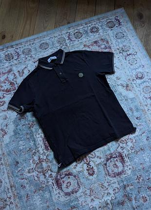 Футболка поло stone island оригінал чорна чоловіча m