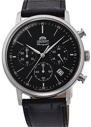 Мужские часы orient classic ra-kv0404b10b стальной корпус водозащита 50 м чёрный циферблат, хронограф