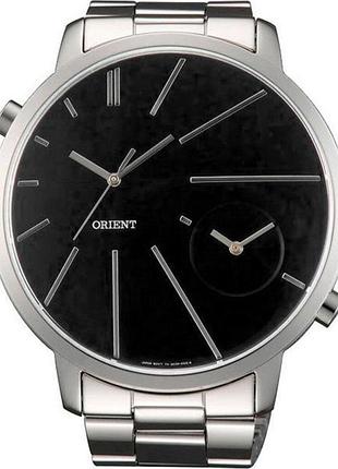 Годинник чоловічий orient fqc0p002b0 сталевий корпус водозахист 30 м чорний циферблат
