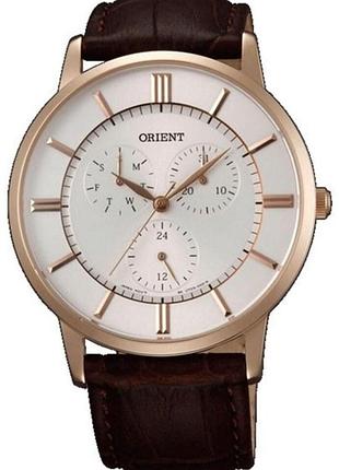 Мужские часы orient fut0g001w0 стальной корпус водозащита 50 м белый циферблат