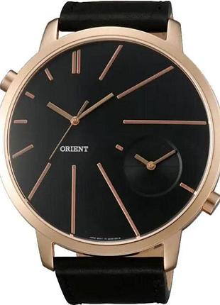Мужские часы orient fqc0p001b0 стальной корпус водозащита 30 м чёрный циферблат