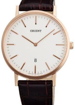 Мужские часы orient fgw05002w0 стальной корпус водозащита 30 м белый циферблат