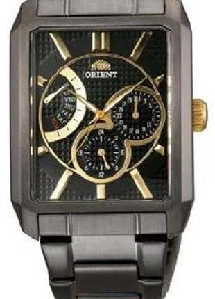Годинник чоловічий orient cuuac005b0 сталевий корпус водозахист 30 м чорний циферблат