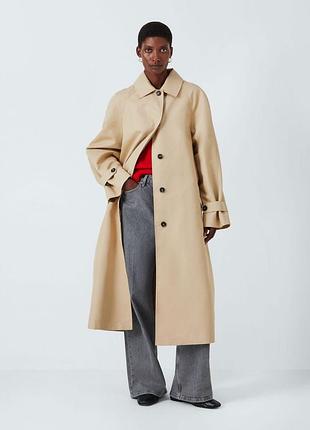Британський довгий плащ тренч john lewis  trench coat l