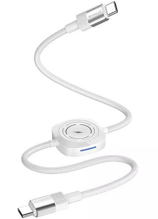 Кабель proove ccmt27002101, type-c для type-c, 60w, с поддержкой беспроводной зарядки, 1 м, белый