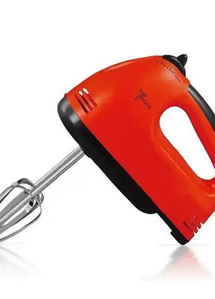Кухонный миксер r-6633r 260w 7-speed двухстержневый красный