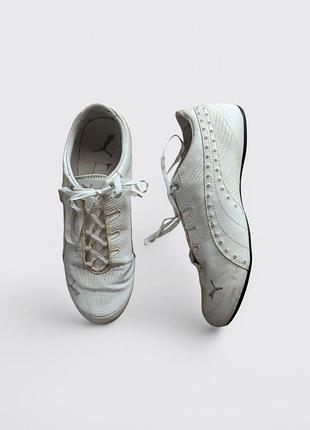 Кроссовки puma speed cat diamond белые женские 40.5