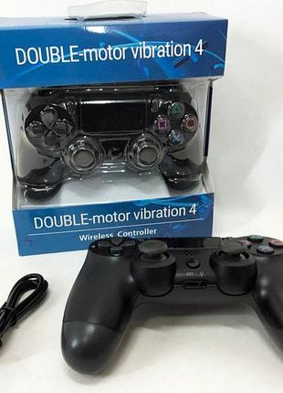 Джойстик doubleshock для ps 4, бездротовий ігровий геймпад ps4/pc акумуляторний джойстик black