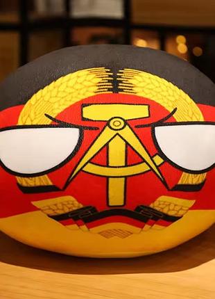 М'яка іграшка брелок кантріболз східна німеччина countryballs germany 10 см (2084)