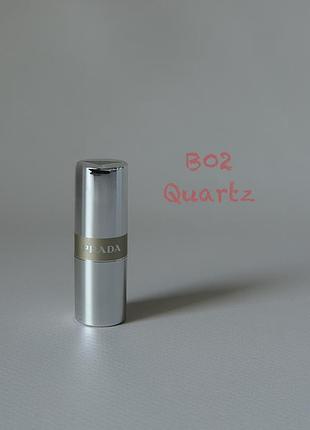 Prada - monochrome hyper matte lipstick, b02 quartz - матова помада для губ, 1.3 g