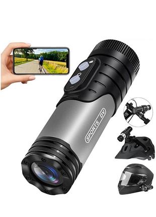 Екшн-камера циліндрична sports dv full hd 1080p wi-fi ip66 чорна (nisanuki