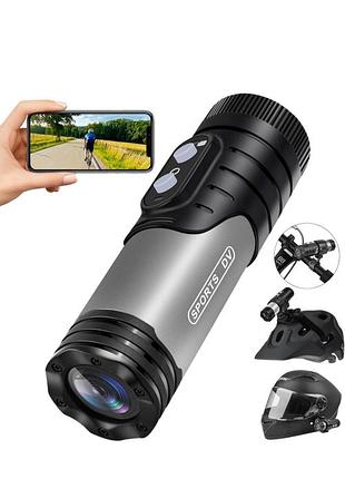 Екшн-камера циліндрична sports dv full hd 1080p wi-fi ip66 чорна (securalen)