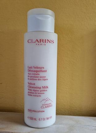 Clarins lait velours démaquillant / velvet cleansing milk очищувальне молочко з екстрактами тирличу та меліси