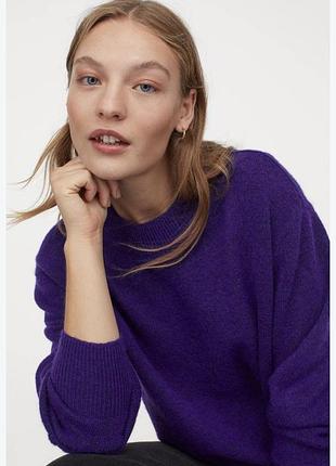Светр h&m вільного крою з довгими рукавами та круглим коміром