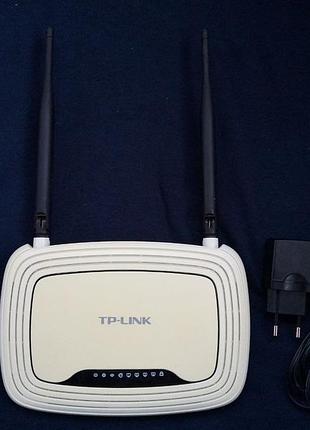 Роутер тp-link tl-wr841n (ua) до 300 мбит/с, 2.4 ггц, б/у , 2 антенны